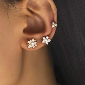 Dangle Chandelier Bohemia NO Piercing Crystal Rhinestone Ear Cuff Clip on Earrings For Women Wrap Stud Earrings Set Trendy Wedding Jewelry