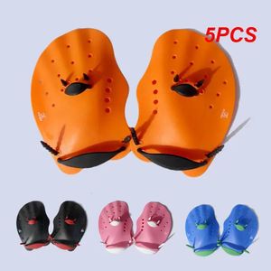 5PCS Adult Children Professional Swimming Paddles Girdles Correction Hand Fins Flippers Palm Finger Webbed Gloves Paddle Water 240411