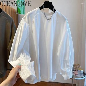 Magliette da donna camicia manica per lanterna per le donne per donne alengia primaverile autunno coreano di moda ropa de mujer casual camisetas vintage casual