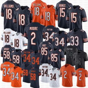 18 Caleb Williams Roma Odunze DJ Moore Jersey Cole Kmet Roschon Johnson Swift Bagent Walter Payton Jaquan Brisker Urlacher Montez Sweat Jaylon Johnson