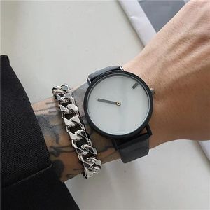 Wristwatches Japanese Minimalist Design Watch No Concept Fashion Trendy Unique Waterproof Creative Men's And Women's