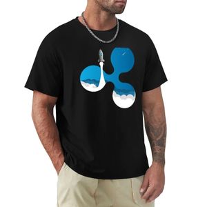 Dalgalanma Kaya XRP Kripto Para Birimi T-Shirt Hayvan Prin For Boys Blacks Sade Sevimli Üstler Tasarımcı T Shirt Erkekler 240425