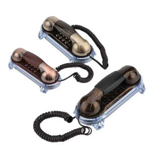 Tillbehör antik retro väggmonterad telefon snörad telefon fasta mode telefon vintage telefon för hemhotell