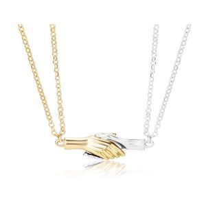 Подвесные ожерелья 2pcs простота Neclace Hand Gold Lover Pare Lady Girl Party Gift2695528