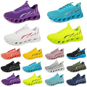 Style11 män kvinnor löpskor sneaker trippel svart vit röd gul lila grön blå persika rosa fuchsia andas ut utomhus tränare sport sneakers gai