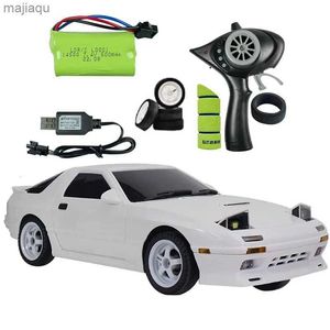 Electric/RC Car 2.4G LD1802 RX7 RTR 1/18 ESP Gyroscope RC Car Drift Car LED Light Full Scale Control Model Childrens Toy Giftl2404