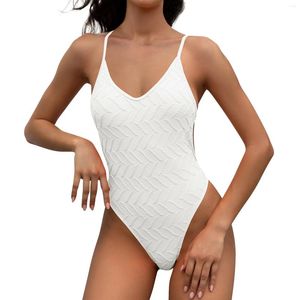 Women's Swimwear One-Piece Sexy Bikini Fashion With Bra Pads No Steel Support Swimming Costume Bikinis Set 2024 Women