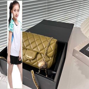 Kids Bags 23P Woc Designer Women Mini Shoulder Bag 17cm Leather Diamond Gold Hardware Turnbuckle Luxury Handbag Can Press Small Gold Ball Chain Crossbody Bag Makeup B