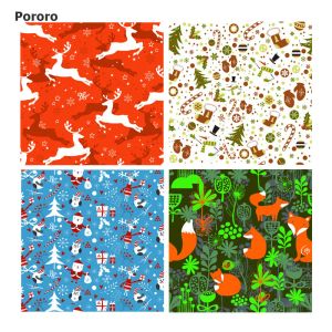 Teethers Pororo Christmas Print Pul for Baby Cloth Diaper Nappies Breathable Diaper Material with Waterproof Tpu Coating