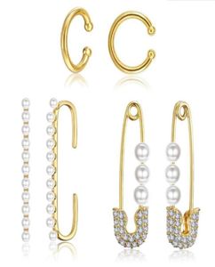 Safety Pin European Women Hoop Hie Drop Delivery 2021 örhängen Juvelysummer Fashion Jewelry Fresh Sea Pearl Bead Earring White 3460905