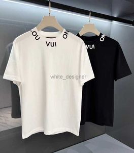 2024ss designer mens T-Shirt France trendy Clothing two V letter Graphic Print couple Fashion man women tees tops cotton Round neck xxxl 4XL Short sleeve tops tees