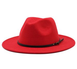 Fedora hatt kvinnor män jazz panama mössa formella hattar kvinnliga damer breda brim kepsar man herr trilby chapeau kvinna höst vinter grossal3675356