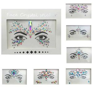 Tattoo Transfer Glitter Tattoo Stickers Rhinestone Face Jewels Gems Festival Party Makeup Body Jewel Flash Fake Tattoo Tattoo Cosméticos 240427