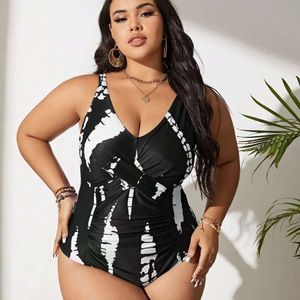 New Oversized Printed Camisole with Backless Pleats, Sexy and Fashionable Bikini Women