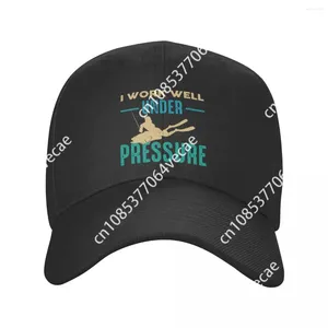 Berets Unisex I Work Well Under Pressure Cap Hip-Hop Baseball Polyester Freediving Spearfish Hat Trucker Adjustable Sun Caps Summer