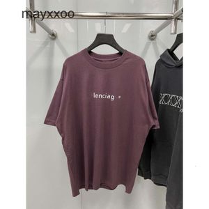 デザイナーTシャツバレンクスフーディーズメンズスウェットシャツ{}ハイエディションパリBホームRラベル接着英語レター印刷半袖と女性用ルーズTシャツXM9X