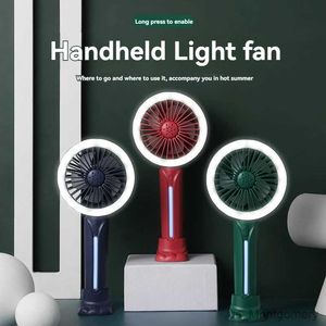 Electric Fans Internet Celebrity Light Handheld Mini Small Fan Student Portable Dormitory USB Charging Desktop Electric Fan