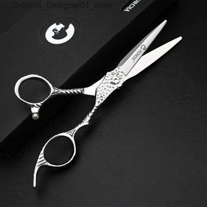 Hair Scissors Vichicoo Barber Set Stainless Steel Professional 6-inch Customized Barber Q240426