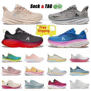 Gratis frakt x2 gula casual skor Clifton 9 designer rosa bondi 8 svart 8s kawana carbon x rött moln lila lila en sommarsång is Luminary Green Spring Trainers