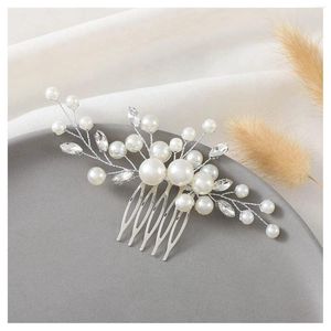 Cabeças de cabeceira Pérolas laterais de pérolas de cabelos clipes mulheres luxuosas barrette de metal de 5 teios para ornamentos decorativos de mulher
