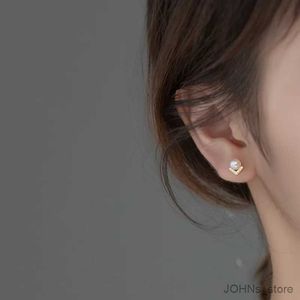 Dangle Chandelier New French Light Luxury Imitation Pearl Stud Earrings For Women Crystal Pearl Bridal Sweet Elegant Earing Jewelry Party Gift