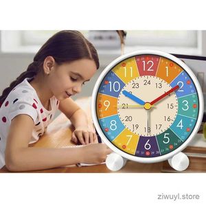 Mesa de mesa relógios de despertador infantil para estudantes quebra -cabeça quarto infantil desktop desktop despertador de primeira infância mudo