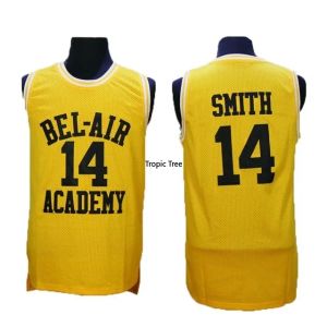 Basquete Will Smith Jersey de basquete 14 Bel Air Academy 25 Carlton Banks Jersey Filme Cosplay Roupas Costura masculina Camisa esportiva SXXXL