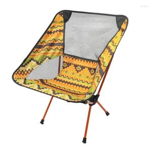 Camp Furniture Outdoor Beach Chair Metal Folding Ultra Light Portable Comfortable Backrest Garden