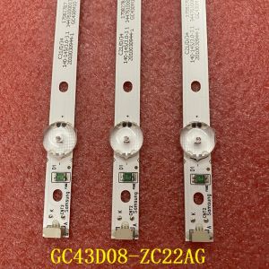 Accessori 3pcs/set di retroilluminazione LED per Samsung UE43J5202 UE43J5272 GC43D08ZC22AG13 14 15 17 23 HV430FHDNLA 303GC430044 303GC430043