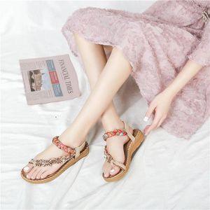 Casual Shoes 2024 Fashion Summer Bohemian Style Large Size European And American Butterfly Sandals Flower Wholesale