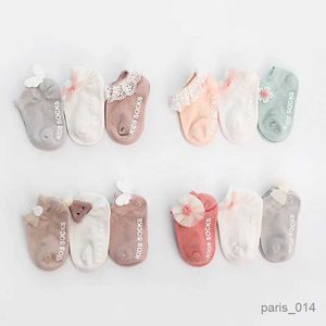 Детские носки 3Pairs Mabon Girls Boys Nops Socks Spring Summer Maidlers Детские носки напольные носки хлопковые новорожденные, анти-скользкие носки для лодок в течение 0-3 лет