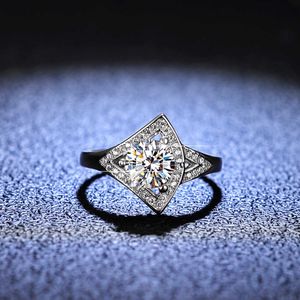 Sang Diamond Mo Ring Sier Ring Small Skirt Fan Ins Diamond Ring Tiktok Kwai Live