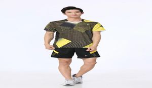 T5005m Badminton Wear Sets für Männer runden Halshemd mit Shorts Outdoor -Bekleidung Tennis Tisch Sport Set9536686