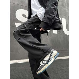 Spring and Autumn Work Suit Rush Pants Men's Straight Leg Casual Fashion Brand American High Street Sports Pippy Handsome Pants
