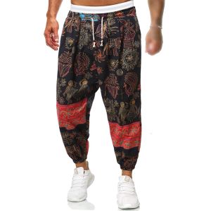 Pants Fashion Men's Vintage Boho Style Floral Printed Harem Pant Loose Hippy Yoga Festival Baggy Trousers Pants Clothing