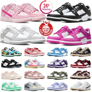 Panda shoes for men women designer sneakers Active Fuchsia White Black Triple Pink Syracuse Rose Whisper GAI Grey Fog lows mens sports trainer