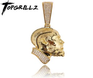 TOPGRILLZ R.I.P Necklace & Pendant With Tennis Chain Iced Out Bling Cubic Zircon Shining Men's Hip Hop Jewelry 2009281499002