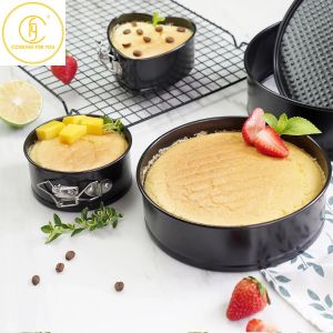 Formar 4/7/9/10 tum avtagbar botten Nonstick Metal Bake Mold Cake Pan med lås splittring Bakeware Cake Mögel Bakningstillbehör