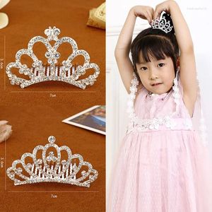 Headpieces Children Mini Crowns Hair Comb Crystal Bridal Princess Women Girl Rhinestone Pearl Hairpin Wedding Tiara Accessories