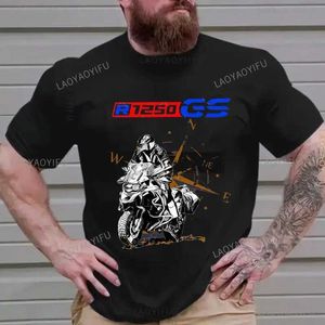 Herren T-Shirts Mode R1200GS Motorrycyle Adventure RT1200 R1200RT R1200 Fans Baumwoll T-Shirt Iam A GS Overlander Ride Adventure Travel T-Shirt T240425