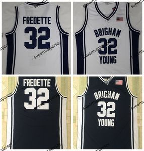 Brigham Young Cougars #32 Jimmer Fredette 2010-11 Navy Blue College Basketball Jersey S-4XL