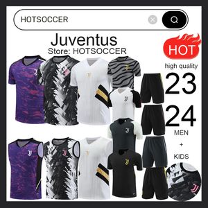 23/24 Juventus Football Jersey Vest Training Uniform Pogba di Maria Vlahovic Chiesa 23/24 Sportswear Herren -Kinderfußball -Fußball -Uniform -Sportbekleidung Hotsoccer