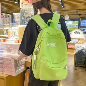 Backpack Fashion Solid Color Female College Lady Laptop Cute School Bag Women Waterproof Nylon Men Travel Book