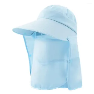 Wide Brim Hats Women Outdoor Riding Anti-UV Sun Hat Foldable Big Detachable Sunscreen Breathable Mask Face Beach Neck Protection H0R7