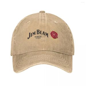 Шариковые шапки Jin Beam Beam Lover Lover Unisex Baseball Cap. Стояние хлопчатобумажные шапки мода на открытые тренировки