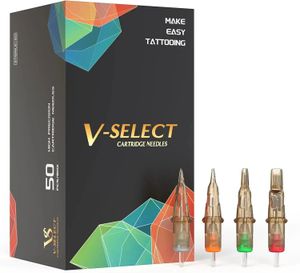 50PCSミックスサイズEZ V-Select Cartridge Tattoo Needle Kits RL RS M1 CM Rotary Tattoo Pen 240418用使い捨てタトゥーキット