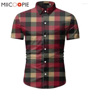 Men's Casual Shirts European-Size Fit Lapel Short Sleeve Shirt