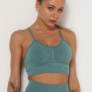 Strój jogi bezproblemowy fitness Sports Bra trening siłowni Top High Impact Balette Push Up Tank biegnący bielizna