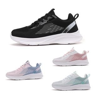 Free Shipping Men Women Running Shoes Lace-Up Flat Soft Breathable Blue Black Pink Green Mens Trainers Sport Sneakers GAI