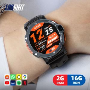 Смотреть Lokmat Appllp 6 Pro Android Smart Watch Phone Fitness Tracker Touch Ecrece Dual Camera GPS Wi -Fi Call монитор сердечного ритма Wacth